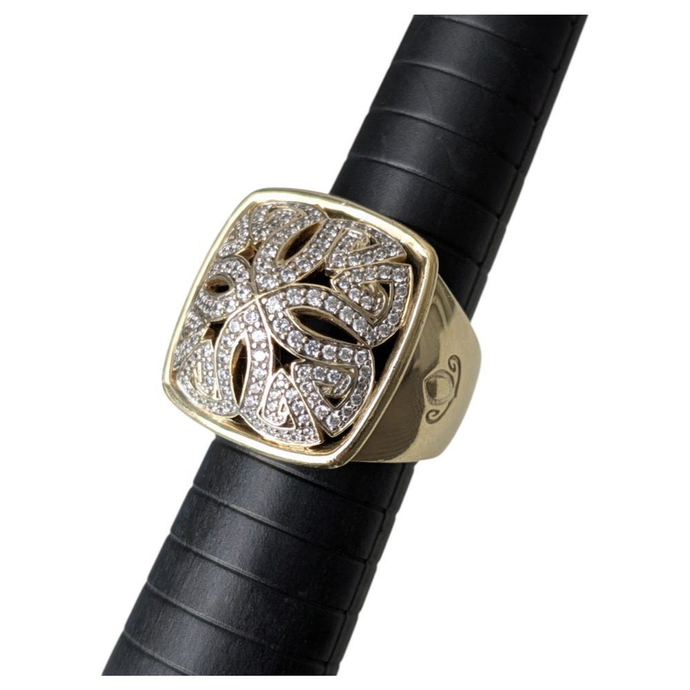 Realm Fine Fashion Jewelry Insignia Empress Pave Ring 18K Gold Vermeil Sterling